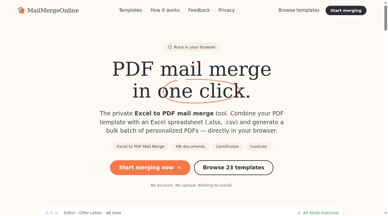 MailMergeOnline Preview