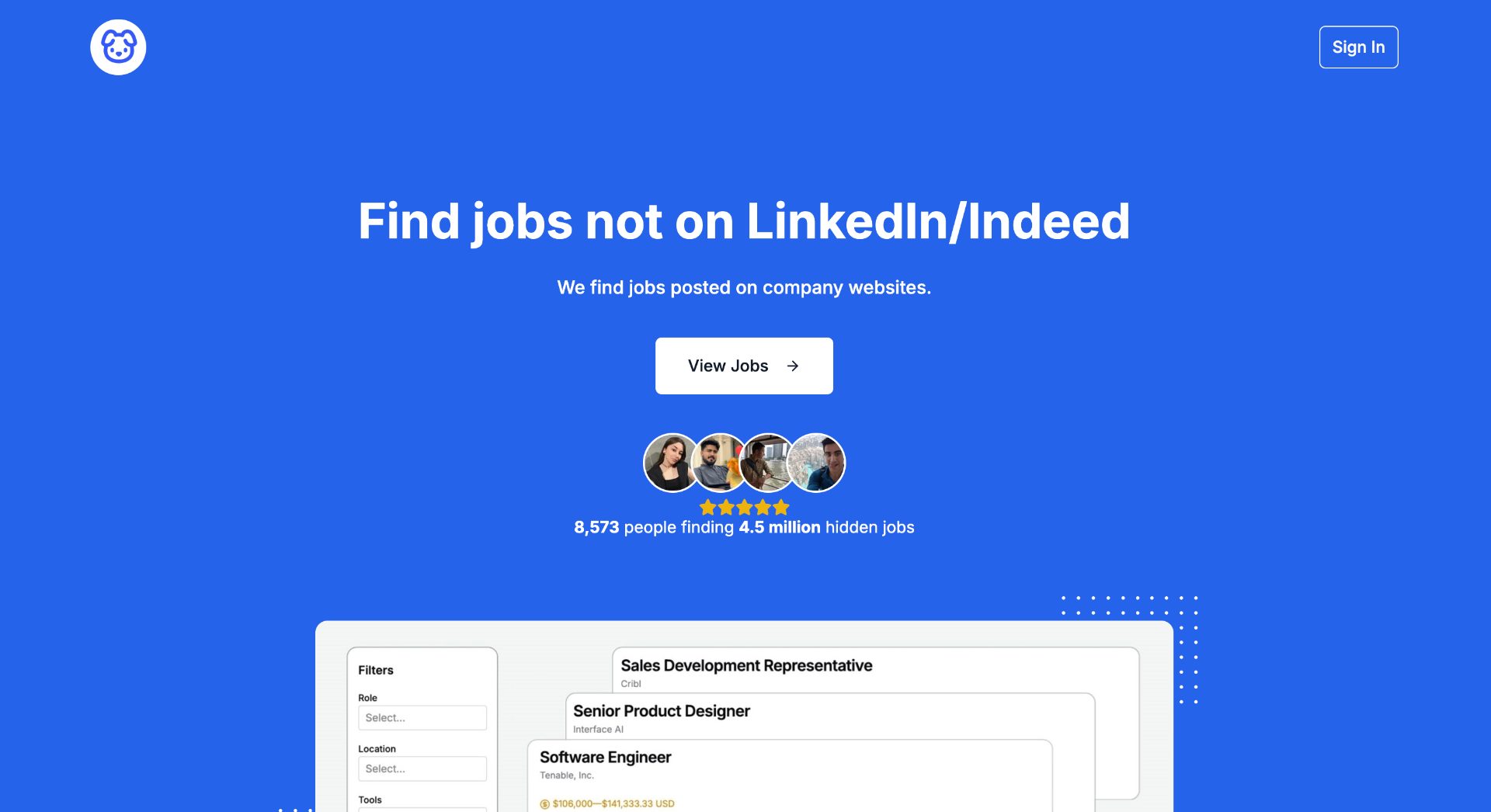 Career-hound-landing-page