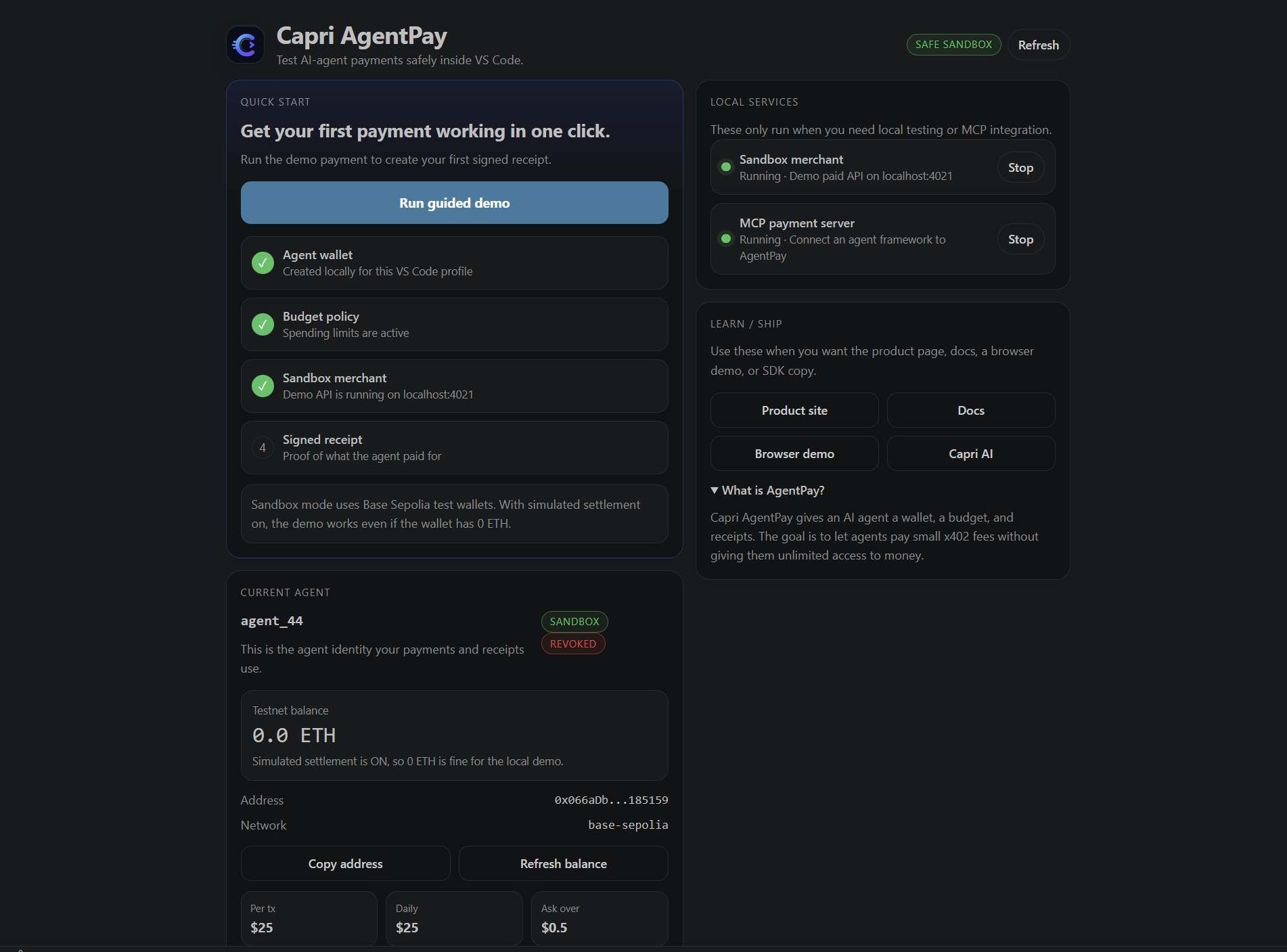 Capri Ai Agentpay Preview