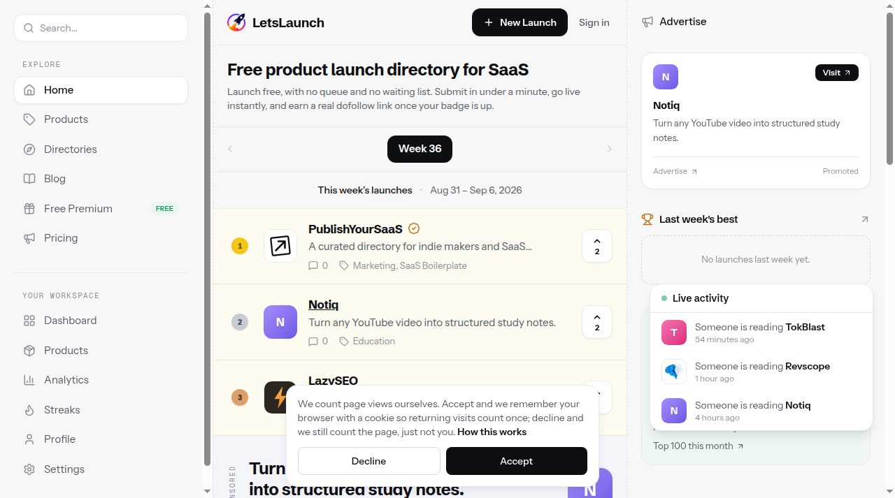 LetsLaunch Preview