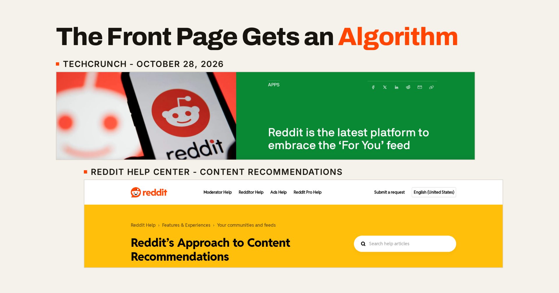 Reddit's home feed now opens with separate For You and Following tabs